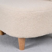 AIYAPLAY Scaun pentru copii, fotoliu din pluș cu urechi de urs, acoperire din fleece, spumă, Bej(m-10)