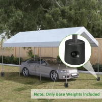 Outsunny Lot de 4 Pieds de tonnelle pop-up remplis d'eau ou de sable pieds de sol pour pavillon en HDPE avec vis de sécurité(m-10)