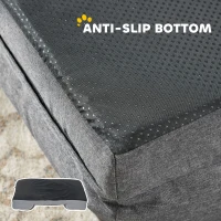 PawHut Dog Sofa Bed, Washable Pet Bed with Removable Cover and Non-Slip Bottom for Cats, Small and Medium Dogs, Grey(m-6)