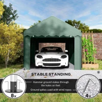 Carport 3x6 m, zadaszenie, rolowane drzwi, ścianki boczne(m-7)