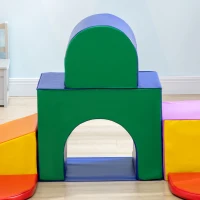 HOMCOM Set de Joacă pentru Copii 12-36 Luni cu 7 Blocuri din PU și EPE Multicolor(m-13)