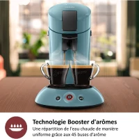 Cafetiere a dosette - PHILIPS - SENSEO - HD6553/21 - Original - Bleu Gris(m-3)