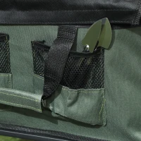 Outsunny Cărucior de Grădină de 72L Pliabil cu Panou Deschis, din Oțel și Poliester, 114x46x65-92 cm, Verde(m-9)