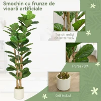 HOMCOM Plantă Artificială de Smochin 150cm - Verde(m-4)