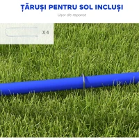 PawHut Echipament de Agilitate pentru Câini, Set Portabil din 4 Piese pentru Antrenament, 95x88x64 cm, Albastru(m-5)