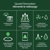 iRobot Roomba 205 DustCompactor Combo - Compacte automatiquement Les débris a l'intérieur du robot jusqu'a 60 J - Clearview LiDAR(m-4)