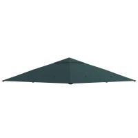Outsunny Tetto di Ricambio per Gazebo 3x3 m in Poliestere Grigio con 8 Fori di Ventilazione(m-1)