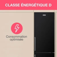 Réfrigérateur combiné - OCEANIC - OCEAFC262STDB - 262 L - Classe D - 55 x 56 x 180 cm - Noir(m-5)