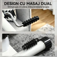 SPORTNOW Bicicletă de Cameră pentru Brațe și Picioare, Pedalieră pentru Reabilitare cu Înălțime Reglabilă, Ecran LCD, Rezistență Reglabilă și Pedale de Masaj, pentru Seniori, Alb(m-7)