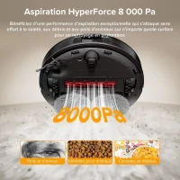 ROBOROCK QR 598 - Aspirateur Robot Laveur - 8000 Pa - Station Multifonctionnelle - Anti-enchevetrement(m-2)