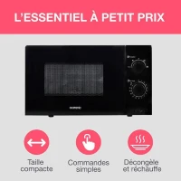 Micro-ondes OCEANIC MO20B11 Noir l 45,4 x H26,1 x P32,6 cm - 20L(m-4)