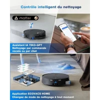 ECOVACS DEEBOT X9 PRO OMNI Robot Aspirateur Laveur - 16600Pa - Ultra-fin - Technologie BLAST - Auto-nettoyage instantané(m-6)