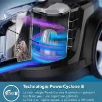 Aspirateur sans sac - PHILIPS - FC9729/09 - Série 7000 Power pro Expert  - 900W - PowerCyclone 8 - Rouge(m-5)