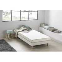 Matelas mousse 90 x 200 cm - DEKO DREAM Kietoa - Confort ferme - Epaisseur 12 cm - Livré roulé(m-1)