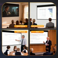 Homcom Ecran 84” Motorizat – 4K HD, Montare Perete sau Tavan(m-8)