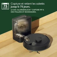 iRobot Roomba 105 Combo+Autoempty Dock - Robot Aspirateur Laveur 2en1 - Aspiration de 7KPa - Navigation LiDAR(m-4)