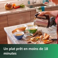 Blender chauffant pour soupe - PHILIPS - HR2203/80 - Série 3000 - 1000W - bol de 2L - Métal(m-4)