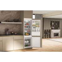 Réfrigérateur combiné - WHIRLPOOL - WHC18D011C2FR - 2 portes - Encastrable - 268 L - Classe D - 54 x 54,5 x 177 cm - Blanc(m-5)