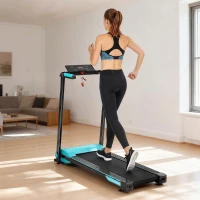 SPORTNOW Tapis Roulant Pieghevole con Controllo Gestuale, Azzurro(m-9)