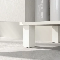 HOMCOM Meuble salle de bain sous lavabo meuble sous lavabo placard 2 portes avec étagère réglable 60 x 30 x 63 cm blanc(m-9)