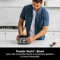 Blender Ninja Blender 3-en-1 Foodi Power Nutri CB350EU - programmes automatiques - Pichet 2,1 L, bols 700 ml et 400 ml - 1200 W(m-5)