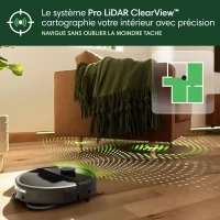 iRobot Roomba Plus 505 Noir - Base Multifonction - Lavage et séchage a l'air Chaud des lingettes - PrecisionVision IA(m-3)