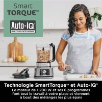 Blender Ninja Blender 3-en-1 Foodi Power Nutri CB350EU - programmes automatiques - Pichet 2,1 L, bols 700 ml et 400 ml - 1200 W(m-6)