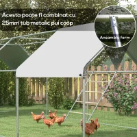 PawHut Suport pentru Găini pe 4 Niveluri, Posatoiu din Lemn și Oțel Galvanizat, Scară pentru Coteț, 4-6 Găini, 140x86x2,5 cm, Lemn Natural(m-4)