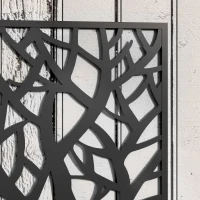 Outsunny Jardinière avec treillis, bac à fleurs pour plantes grimpantes, légumes, fleurs en métal 61 x 23 x 113 cm noir(m-8)