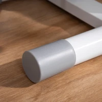 HOMCOM Stepper cu Monitor LCD, Maner Reglabil și Elastice, din Oțel și ABS, Alb și Gri(m-9)