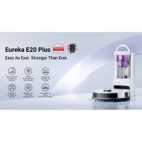 EUREKA E20 Plus - Aspirateur Robot avec Station de Vidange Automatique - 8000 Pa  - Anti Enchevetrement - Évitement d'Obstacles 3D(m-3)