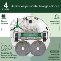 iRobot Roomba Plus 505 Combo + AutoWash - Base Multifonction - Lavage et séchage a l'air Chaud des lingettes - PrecisionVision IA(m-2)