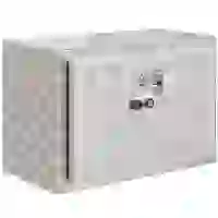 HOMCOM Cutie de scule pentru camion din aluminiu, 60,9 x 35,5 x 40,6 cm, cutie de depozitare 76 L cu încuietoare și chei, argintiu(m-8)