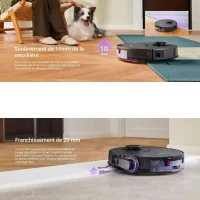 EUREKA E20 Plus - Aspirateur Robot avec Station de Vidange Automatique - 8000 Pa - Anti Enchevetrement - Évitement d'Obstacles 3D(m-6)