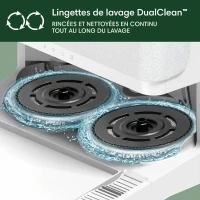 iRobot Roomba Plus 405 Combo Robot + AutoWash - Base Multifonction - Lavage et séchage des lingettes - LiDAR Clearview(m-3)