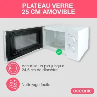 Micro-ondes OCEANIC MO20W11 Blanc 45,4 x H26,1 x P32,6 cm - 20L(m-5)