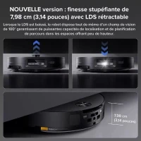 ROBOROCK SAROS 10 R&D System - Aspirateur Robot Laveur avec Base entierement autonome en eau - 22000 Pa - LDS rétractable(m-4)