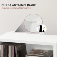 HOMCOM Unitate de Stocare pentru 260 de CD-uri/120 de DVD-uri - Alb(m-6)