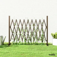 Outsunny Barrière Extensible rétractable barrière de sécurité 250L x 31l x 104H cm alu métal Chocolat(m-9)