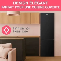 Réfrigérateur combiné - OCEANIC - OCEAFC262STDB - 262 L - Classe D - 55 x 56 x 180 cm - Noir(m-3)