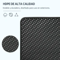 Outsunny Base para Sombrilla de 4 Piezas Soporte para Parasol de HDPE Rellenable con Agua 59 kg o Arena 80 kg para Jardín Negro(m-6)