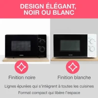 Micro-ondes OCEANIC MO20W11 Blanc 45,4 x H26,1 x P32,6 cm - 20L(m-3)