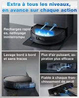 ECOVACS X11 PRO OMNI - Robot Aspirateur Laveur avec Blast - 19500 Pa - PowerBoost Ultra-Rapide - OZMO Roller 2.0 - ZeroTangle 3.0(m-5)