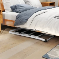 HOMCOM Escada Dobrável de 3 Degraus  Carga até 150 kg com Pedal Antiderrapante Fácil de Guardar e Transportar 71x46,5x105,3 cm Branco(m-9)