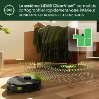 iRobot Roomba 105 Combo+Autoempty Dock - Robot Aspirateur Laveur 2en1 - Aspiration de 7KPa - Navigation LiDAR(m-5)