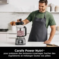 Blender Ninja Blender 3-en-1 Foodi Power Nutri CB350EU - programmes automatiques - Pichet 2,1 L, bols 700 ml et 400 ml - 1200 W(m-3)
