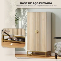 HOMCOM Armário de Cozinha com 2 Portas e 12 Compartimentos Design Moderno com 5 Prateleiras Ajustáveis Branco(m-8)