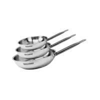 Set de 3 poeles 20 24 et 28 cm en inox Fackelmann Eterna(m-1)