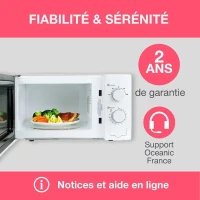 Micro-ondes OCEANIC MO20W11 Blanc 45,4 x H26,1 x P32,6 cm - 20L(m-6)