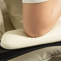 HOMCOM Scaun de Birou Reclinabil la 155° cu Suport pentru Picioare, Dublă Căptușeală și Acoperire în Piele Falsă, Bej(m-9)